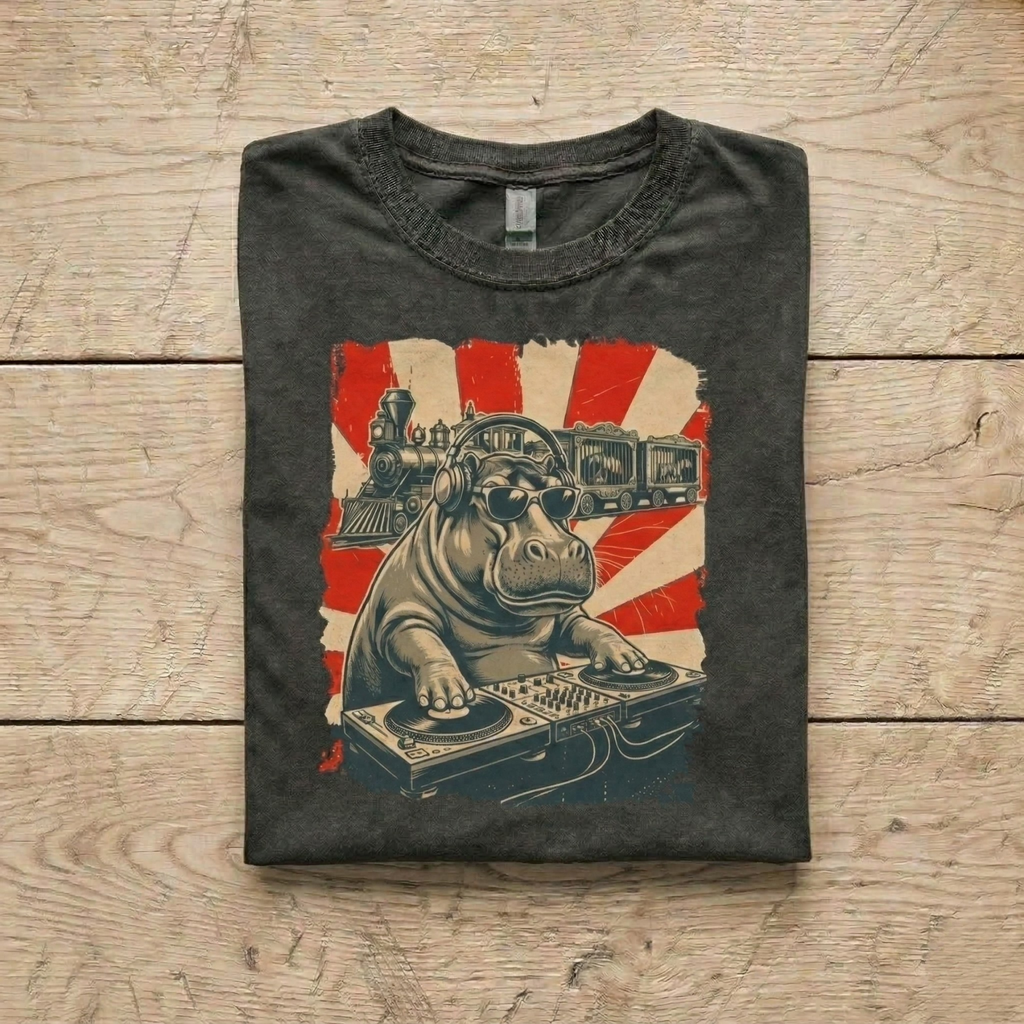 The Great DJ Hippo Breakout Tee