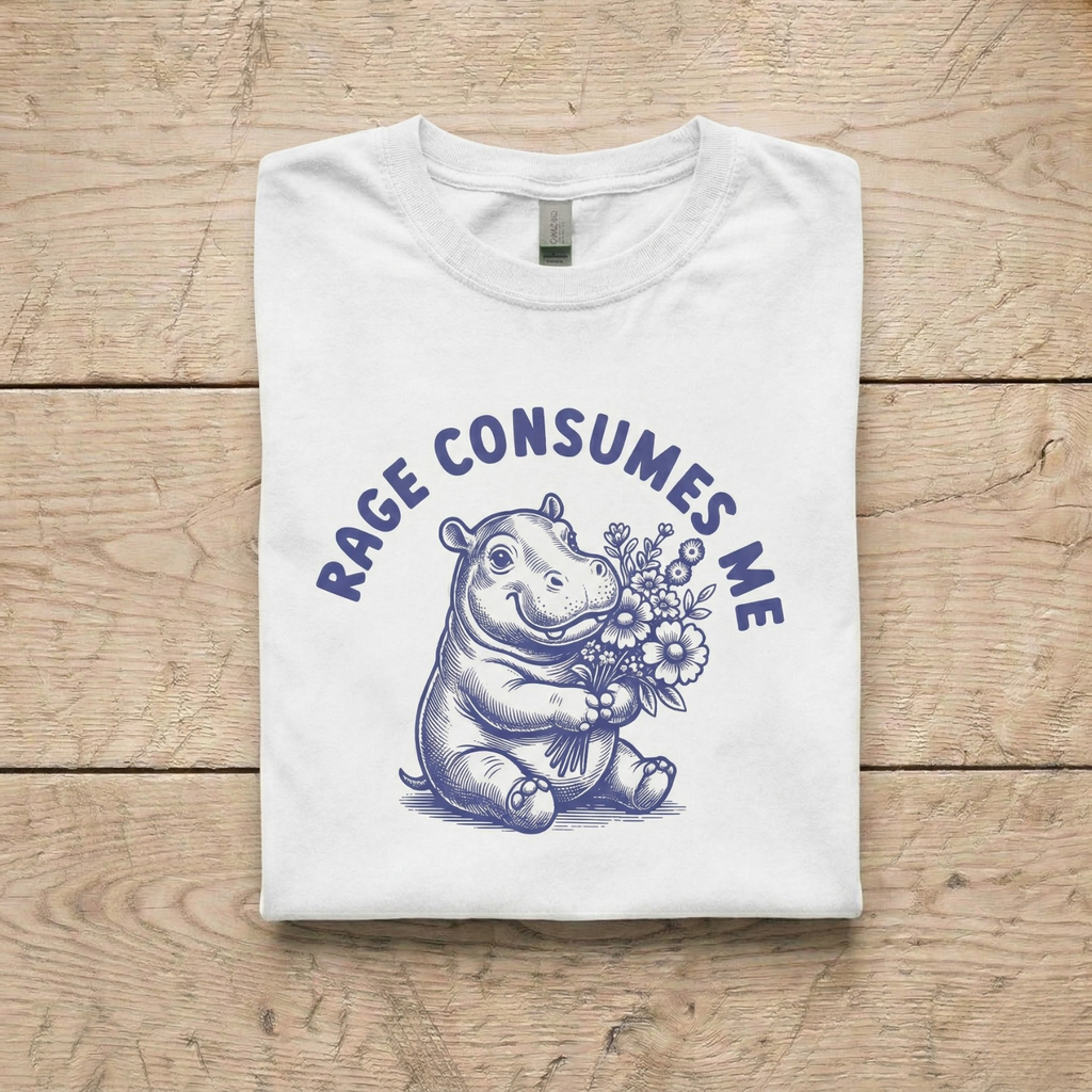 The Hippo "Rage Consumes Me" Vintage Tee
