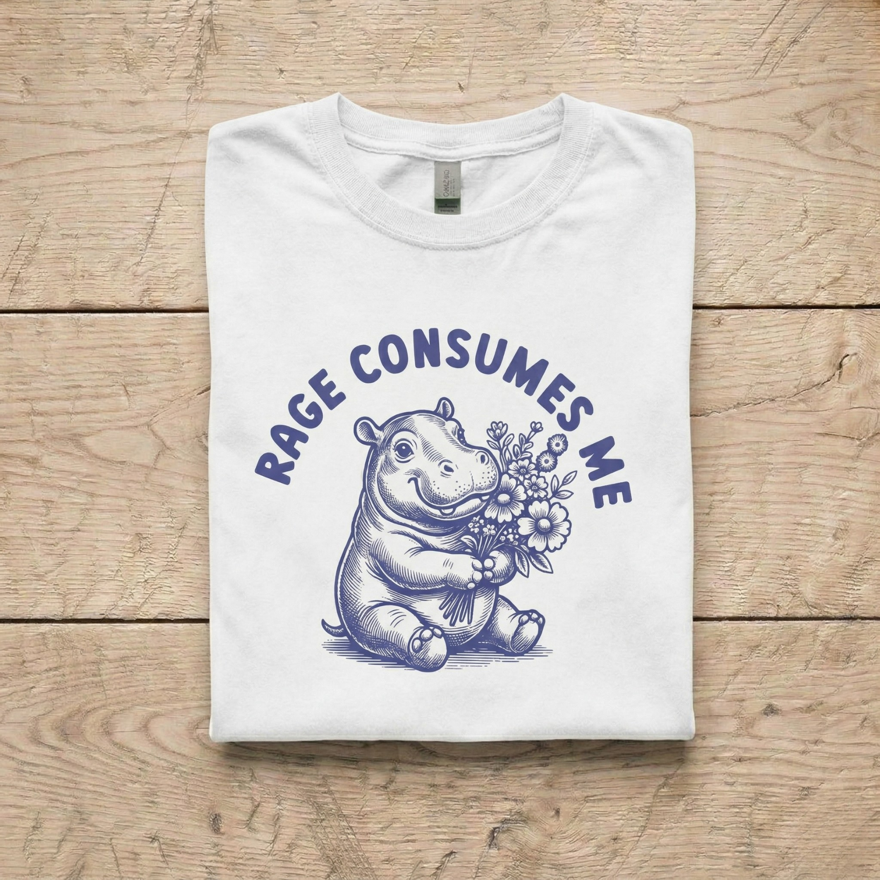 The Hippo "Rage Consumes Me" Vintage Tee