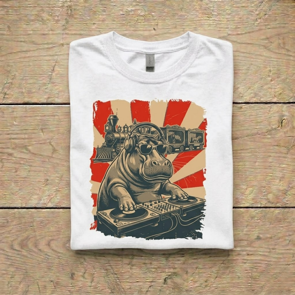 The Great DJ Hippo Breakout Tee